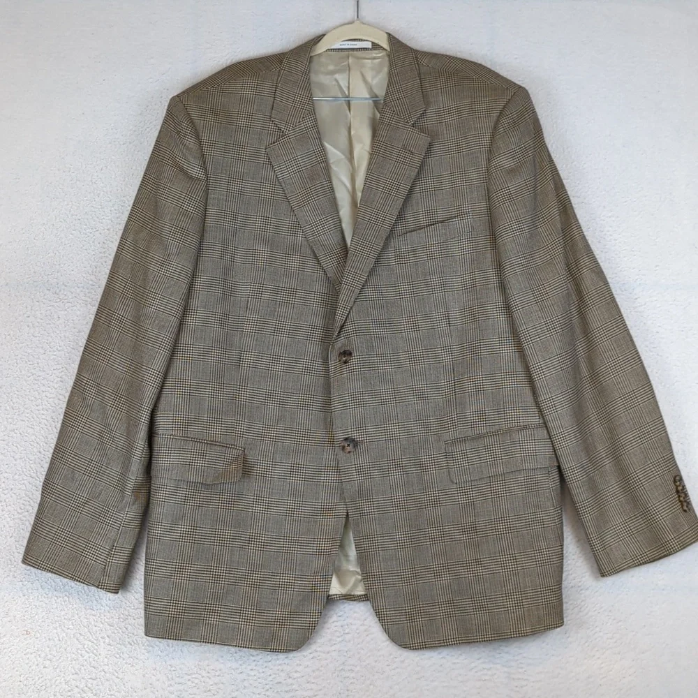 John W. Nordstrom Men's‎ Wool & Silk Houndstooth Sport Blazer Jacket 46R